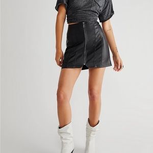 Free People Layla Vegan Mini Skirt